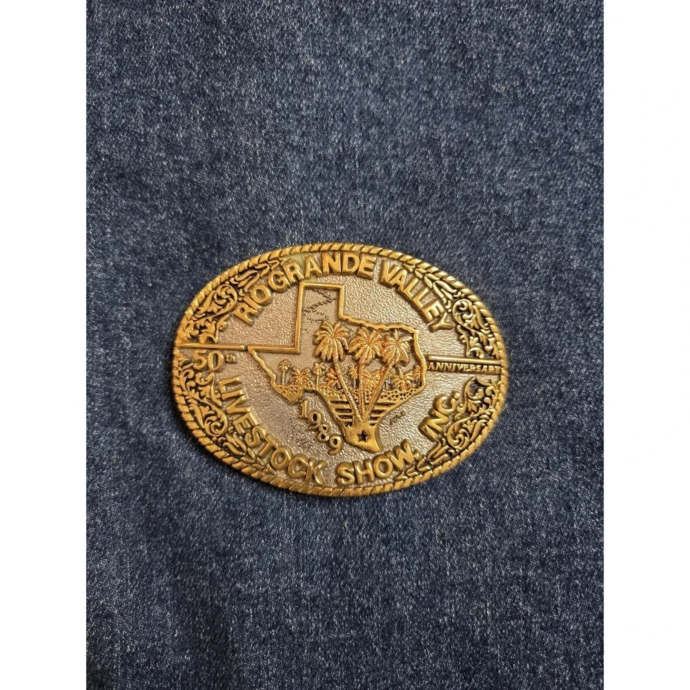 Rio Grande Valley 50th Anniversary Livestock Show Belt Buckle - Rare